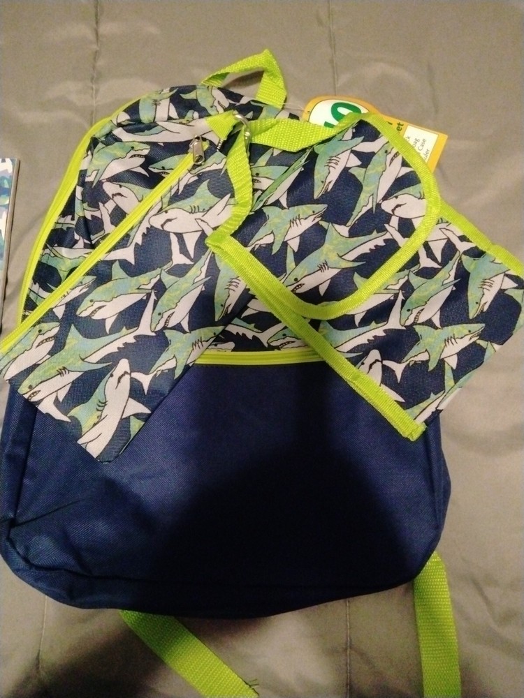 School Back To School Shark 15 In. Backpack Set With Accessories-image