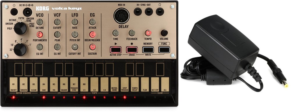 Korg Volca Keys Analog Loop Synthesizer + Korg 350012578000 Value Bundle