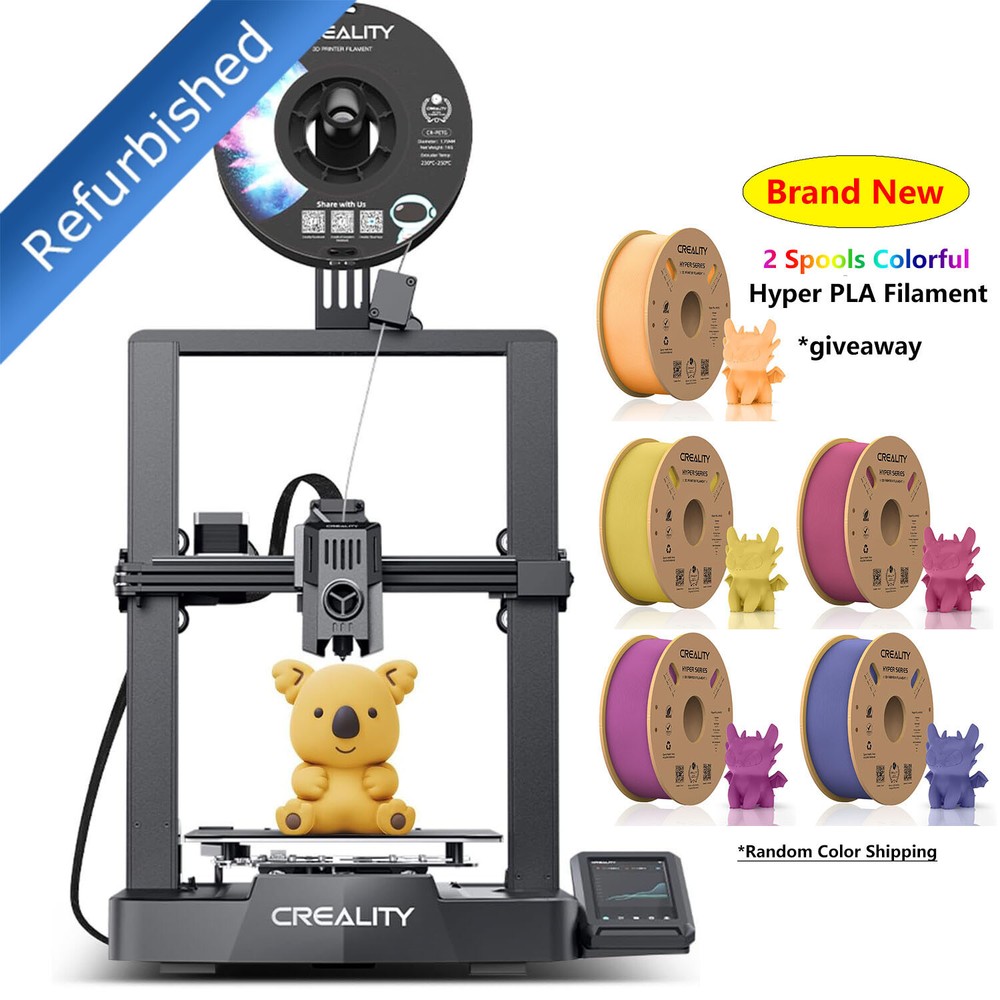 Refurbished Creality Ender 3 V3 KE 3D Printer with 2 Spools Hyper PLA Filament