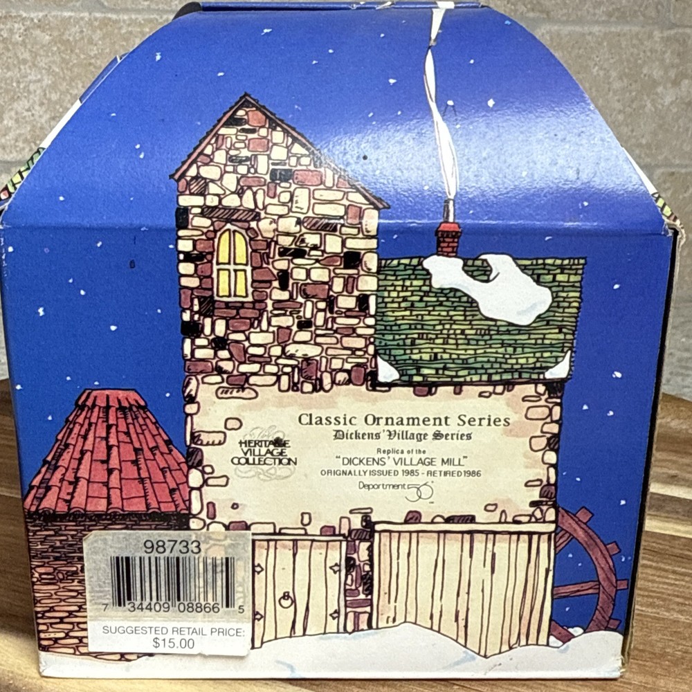 Dept 56 Heritage Christmas Village Dickens Village Mill Ornament New in Box