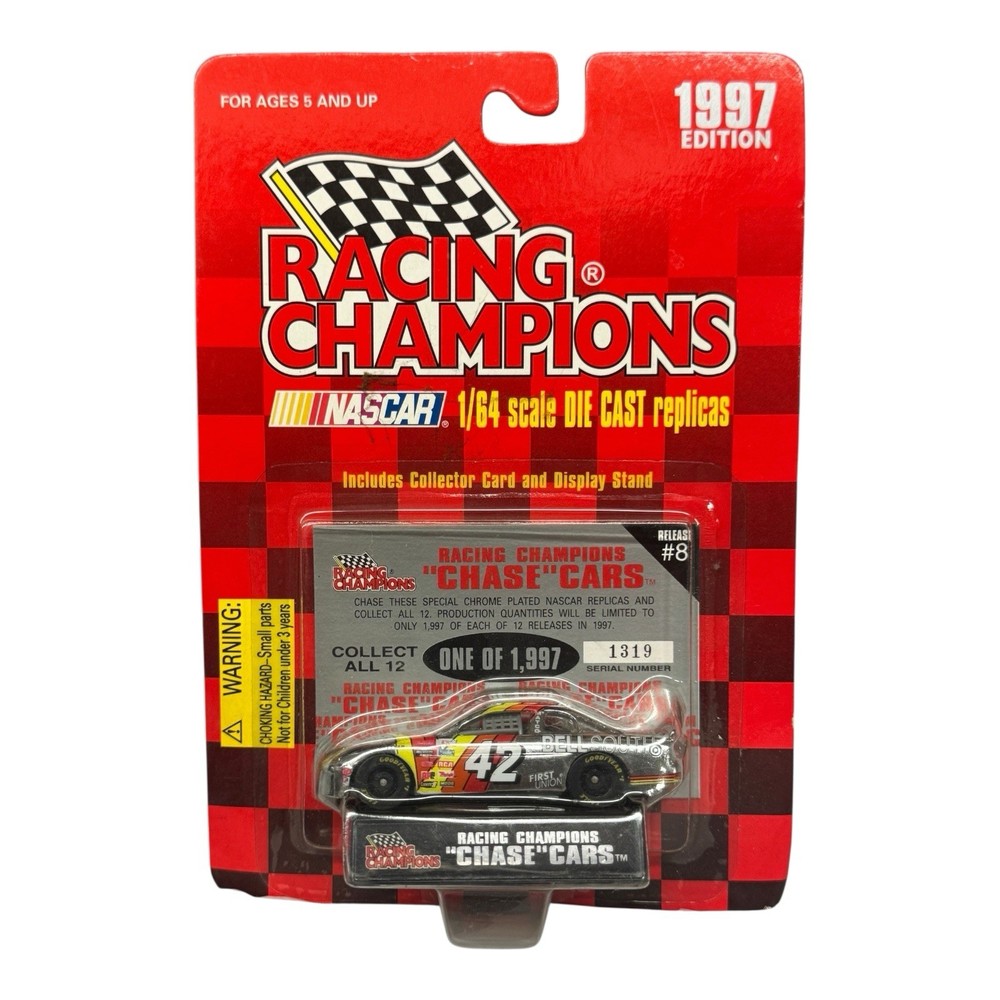 Joe Nemecheck #42 Racing Champions Chase Cars 1997 Chrome 1:64 Serial 1319