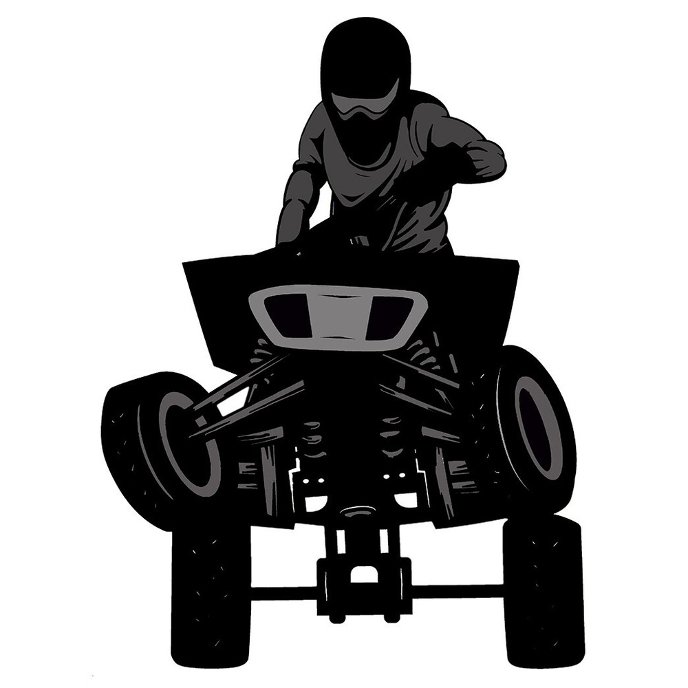 SS11201 Quad 4 Wheeler Wheelie Air Silhouette Cardboard Cutout Standee Standup