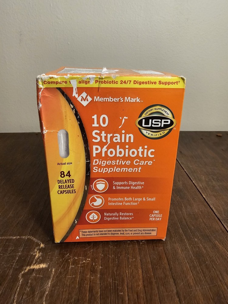 Member's Mark 10 Strain Probiotic (84 count) 1 Per Day - Expires 02/25-image