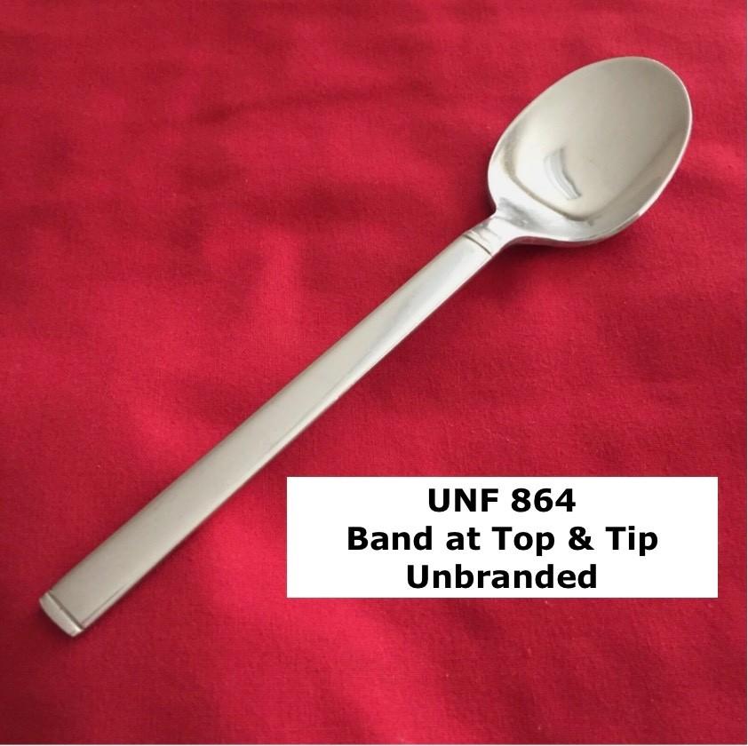 Unbranded UNF 864 Stainless Steel Band Top Tip Soup Spoon 7 7/8