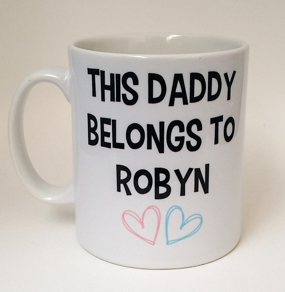 Fathers Day Gift ~ This Daddy Belongs To Mug ~ Super Dad Present ~ Personalised-image