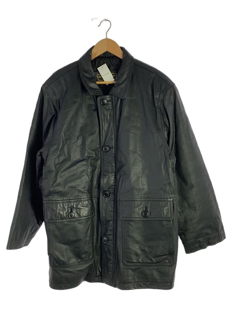 Steel Collar Coat/L/Cowhide/Blk/M042 3395
