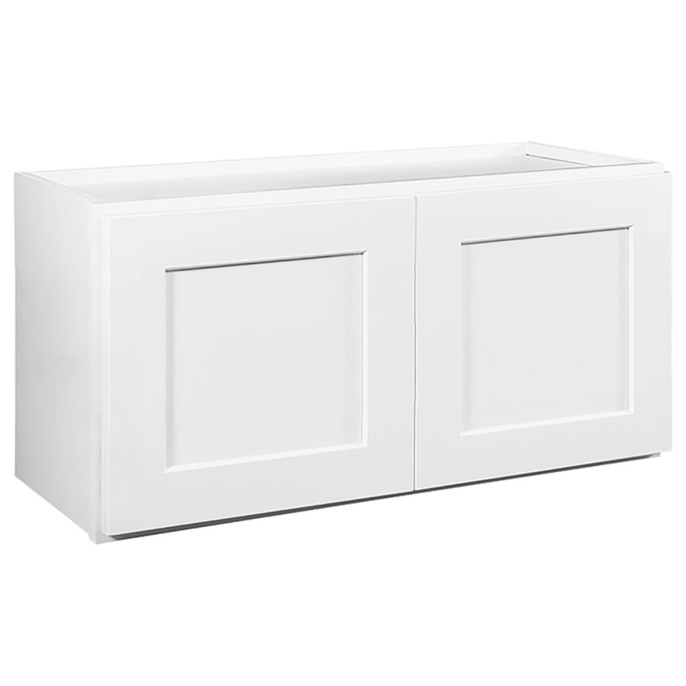 White Brookings 36-Inch Double Door Bridge Wall Cabinet by Design House