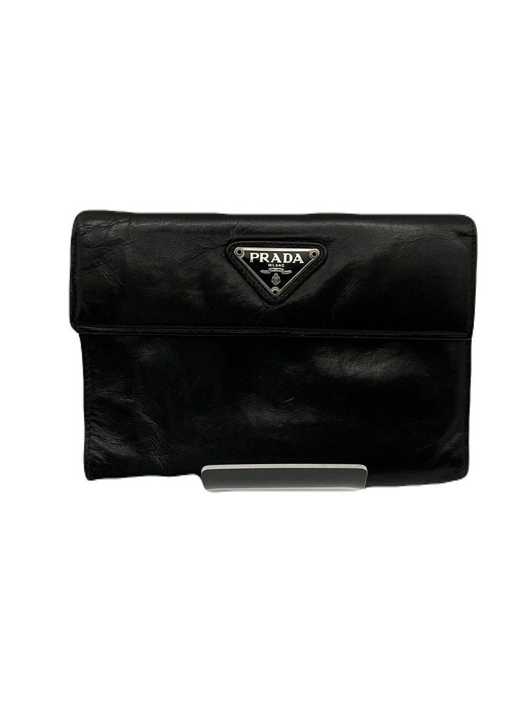 Prada Black Leather Wallet Pre-Owned Model TB103-6