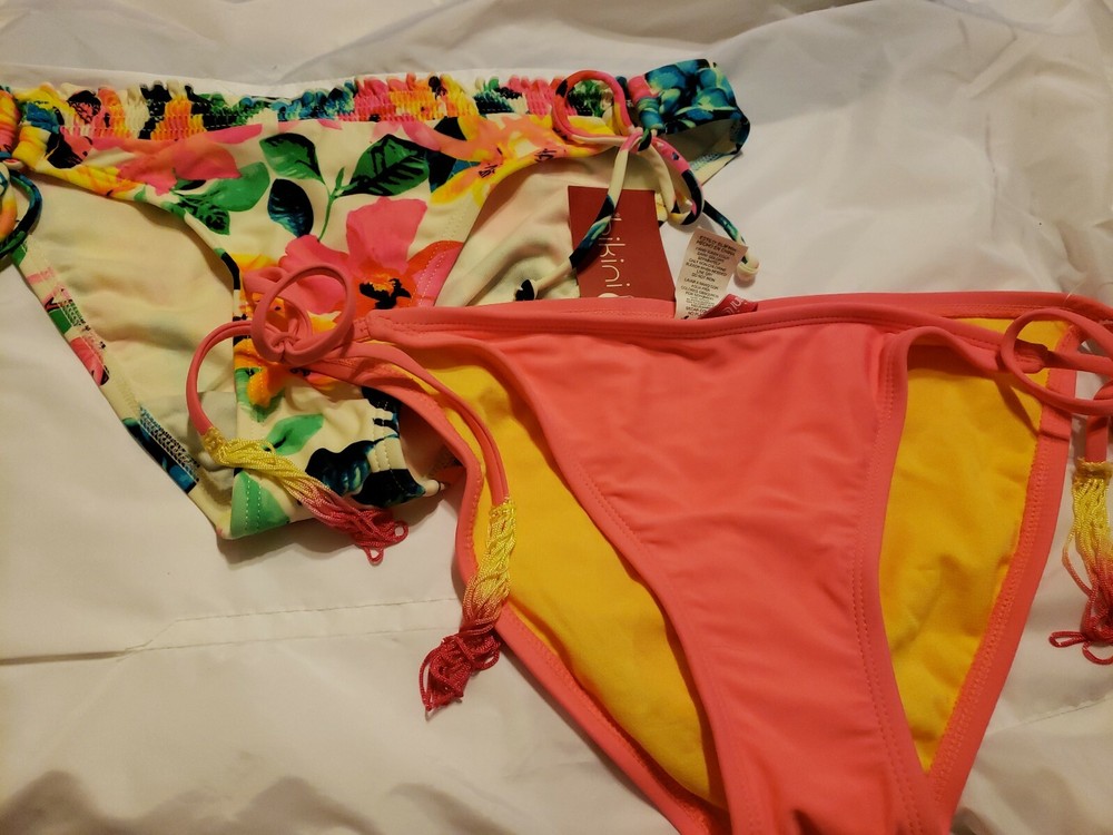 P12 NWT Lot of 2 Macy's Bikini Lab Size Large Bottom CLEARANCE SALE MSRP $78-image