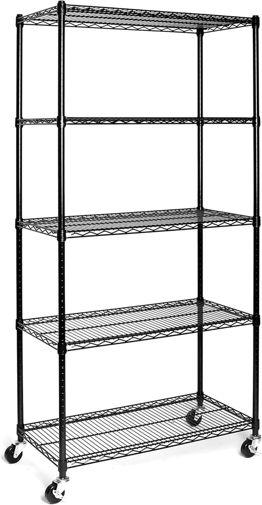 Ultra-Durable NSF Heavy-Duty Steel Wire Storage Rack Organizer for Garage or Pantry