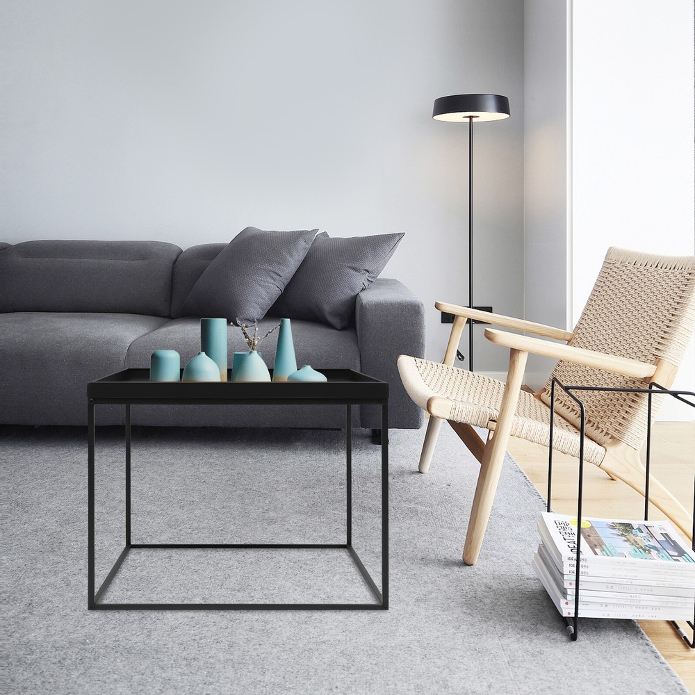 24-Inch Square Steel End Table for Home or Office - Modern & Versatile