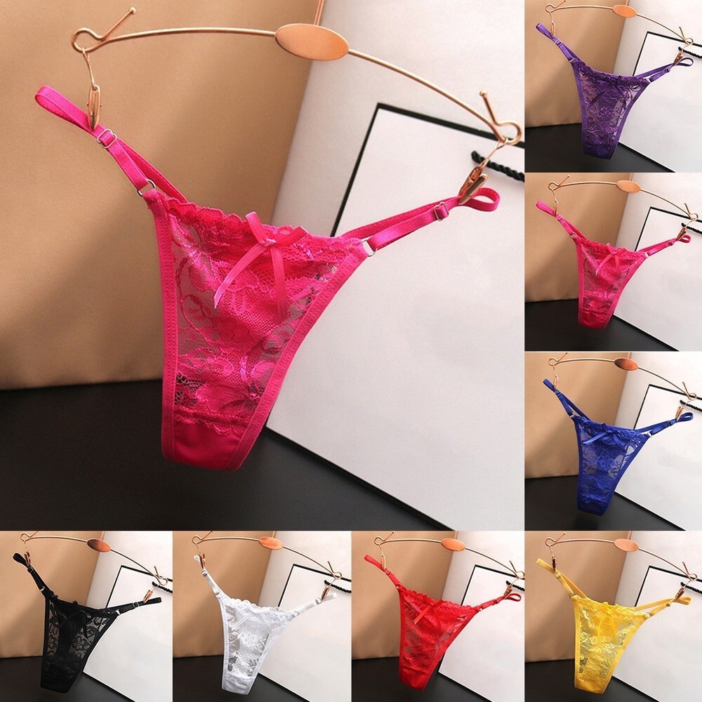 Women Elegant Lace Thongs Sexy Transparent Underpants for Any Occasion