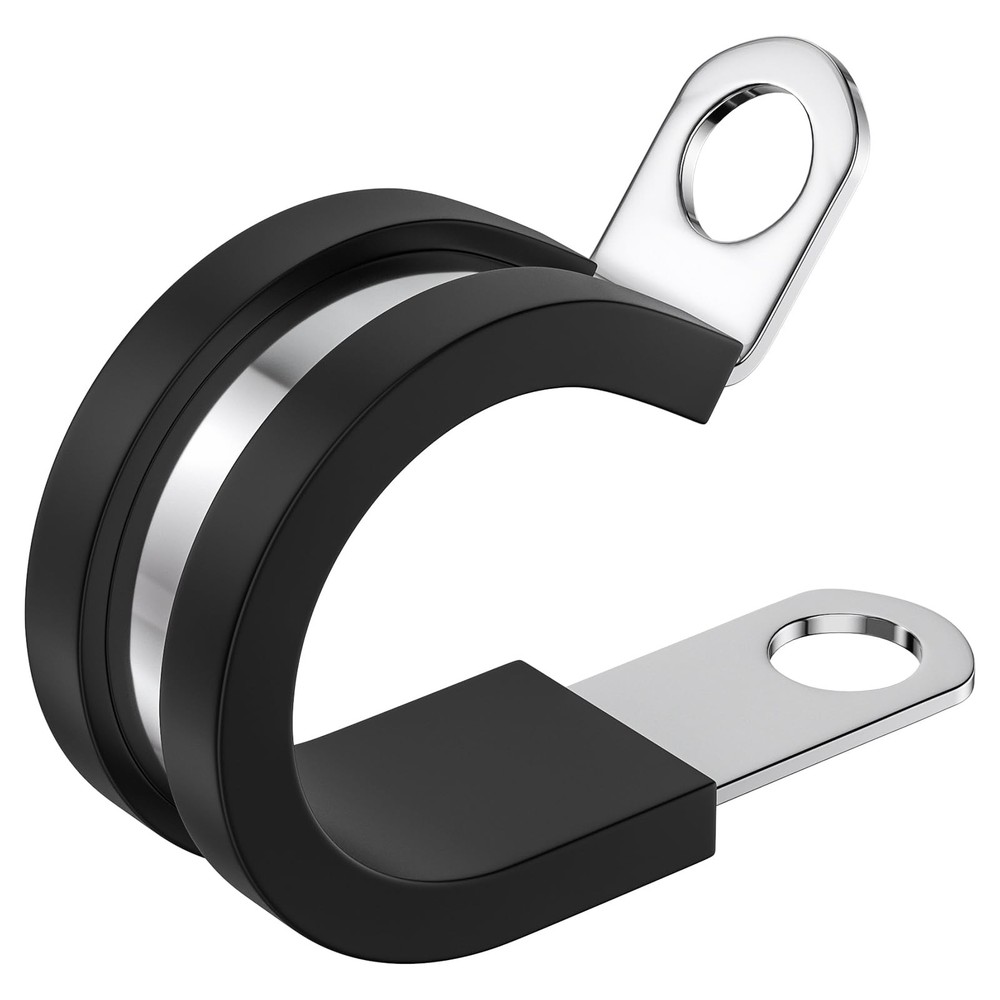 RTHIEAI 100 PCS 3/4 Inch Cable Clamps - 304 Stainless Steel, Inch, Black