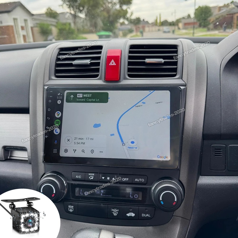 For Honda CRV 2007-2011 Apple Carplay Android 15 Car Stereo Radio GPS Navi WIFI