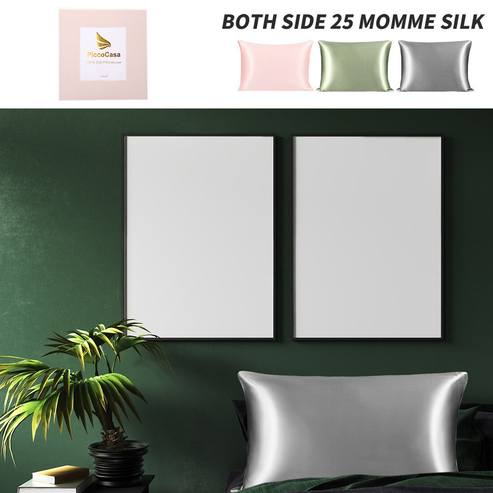 25 Momme Silk Pillowcase Care For Hair and Skin Both Sides 100% Pure Silk