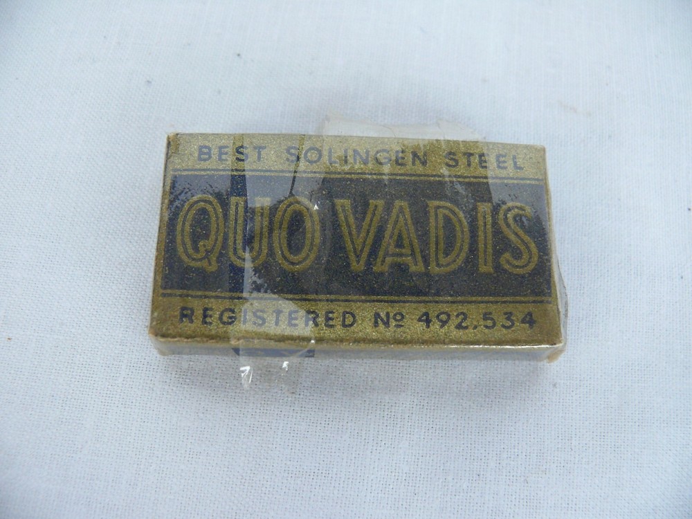 Vintage QUO VADIS Razor Blades Best Solingen Steel Germany Pakc of 10 #2182