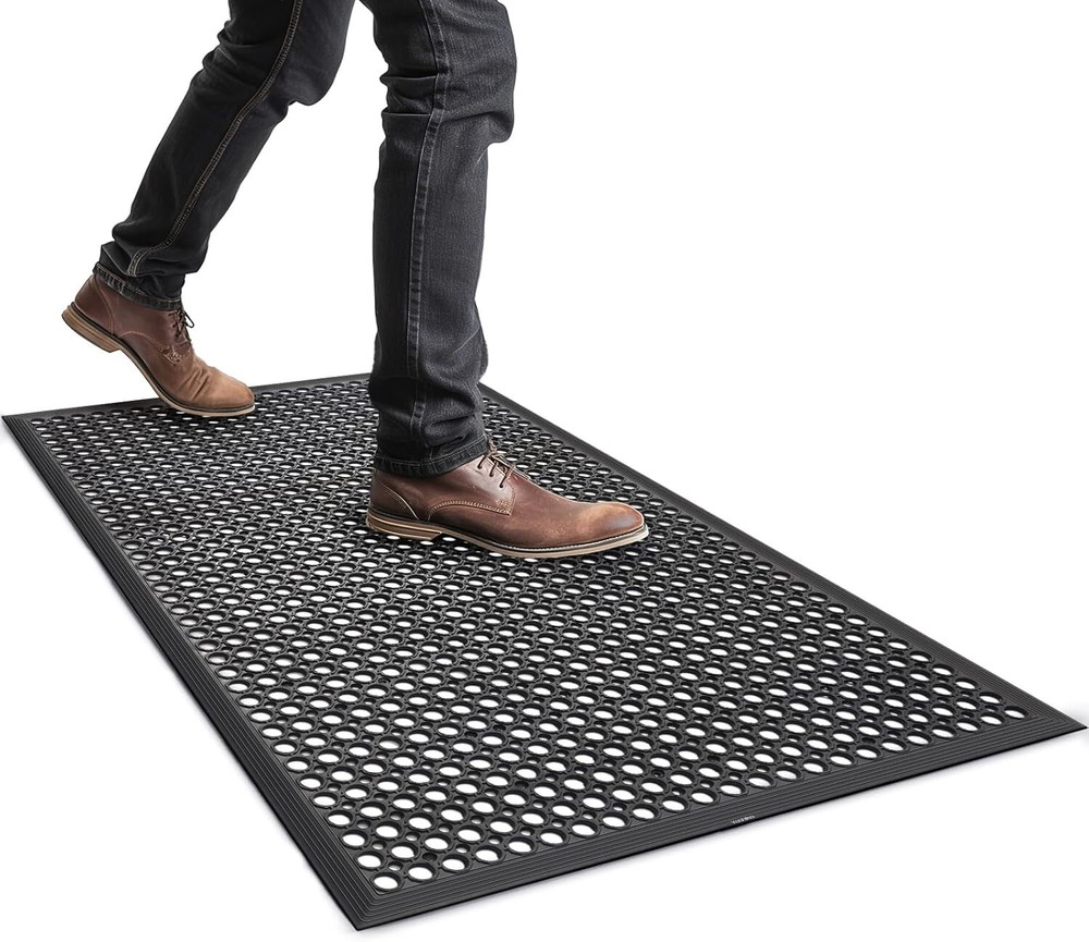 Non-slip 36-inch outdoor rubber anti-fatigue mat for restaurant floors