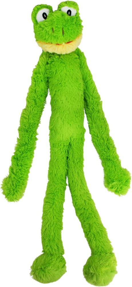 Juguete de peluche para perro rana verde de 30 pulgadas Swinging Slevin XXL de gran tamaño