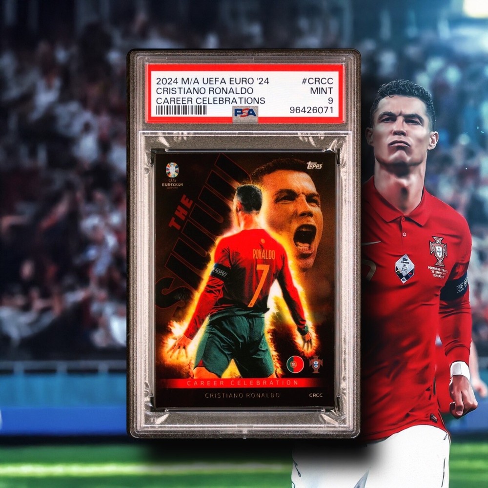 2024 TOPPS UEFA Match ATTAX Cristiano Ronaldo Career Celebrations PSA 9 GOAT🔥🔥