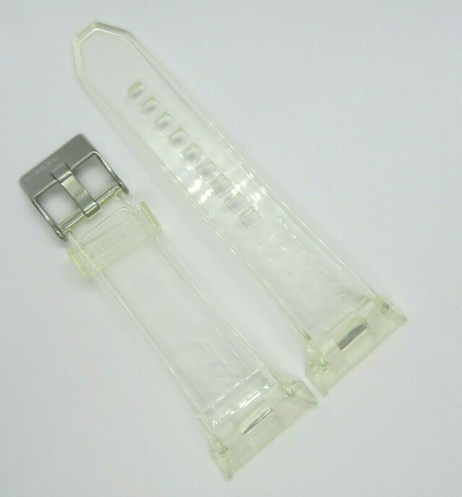 Diesel Original Replacement Band Silicon DZ1917 Watch Strap 31 mm Transparent