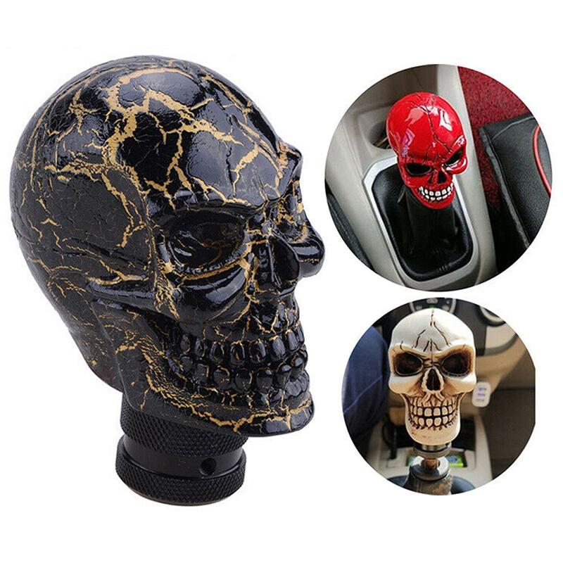 1* Skull Head Manual Shift Knob Universal Car Gear Stick MT Shifter Lever Handle