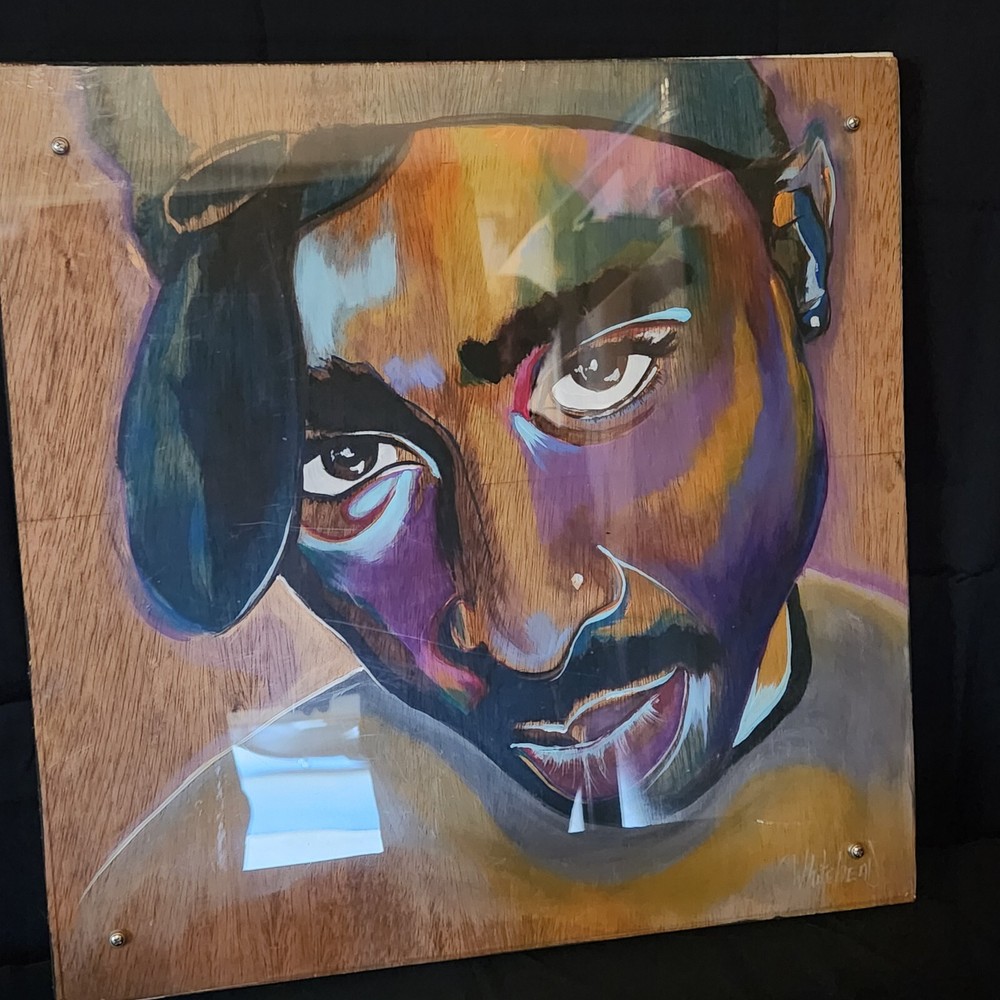 Original-Tupac Shakur Painting on Wood-