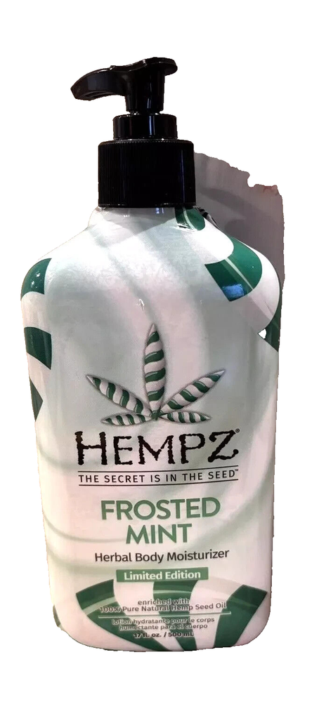 NEW HEMPZ Frosted Mint Herbal Body Moisturizer Limited Edition 17 fl oz SEALED