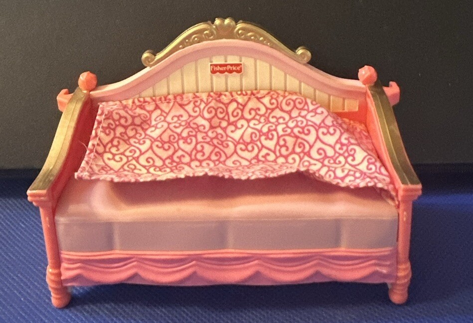 Fisher Price Loving Family Kids Day Bed Set with Side Table Rug and Snack Tray  -image