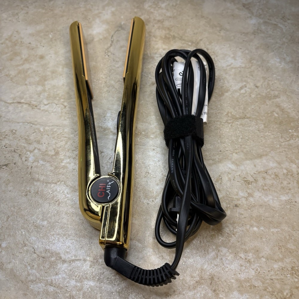 CHI Air Flat Iron Straightener Model CA2209 Shiny Gold Color 1