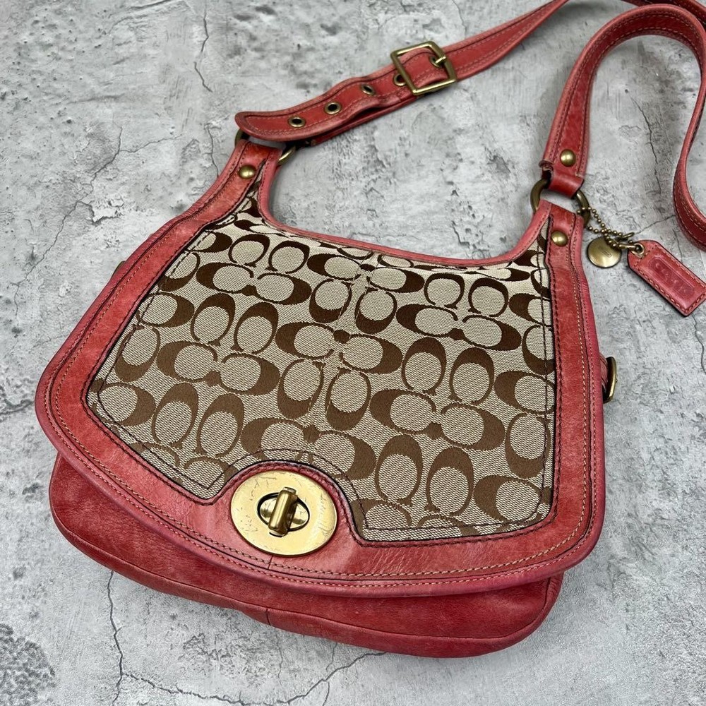 Coach Signature Canvas Shoulder Bag in Beige - Authentic G06152103