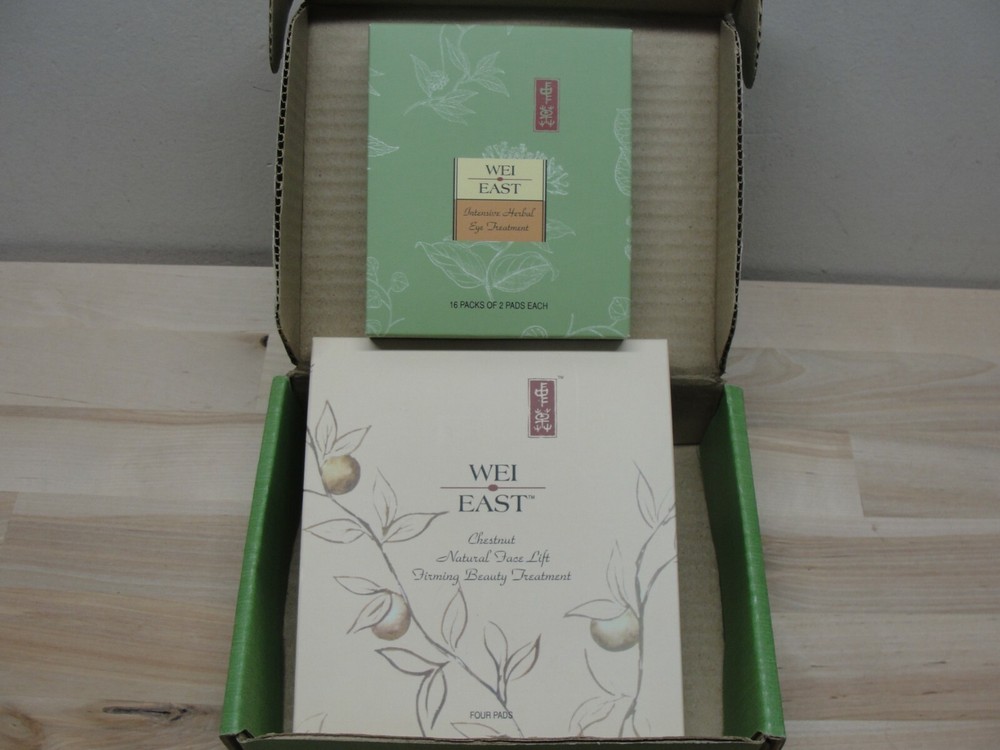 NEW WEI EAST CHESTNUT FIRMING BEAUTY TREATMENT 4 PADS & EYE TREATMENT 16 PACKS