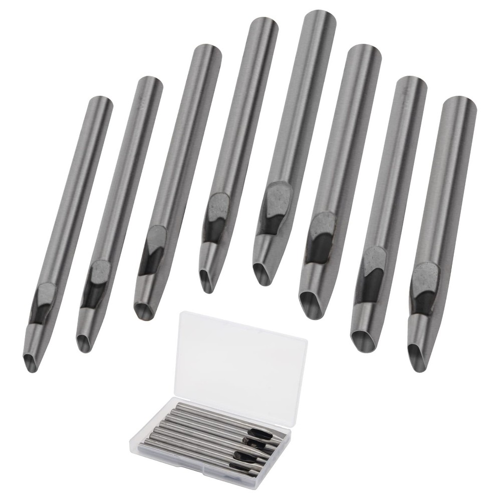 8-Size Oval Hole Punch Set for Leather Crafting 2mm-5mm Boyistar Tool