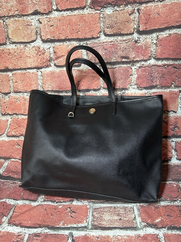 Pre-Owned Tory Burch Black Large Tote Shoulder Bag