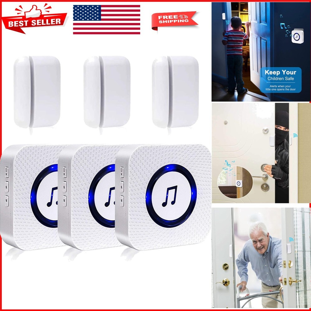 Long Range Wireless Doorbell with Mute Mode and Smart LED Alerts