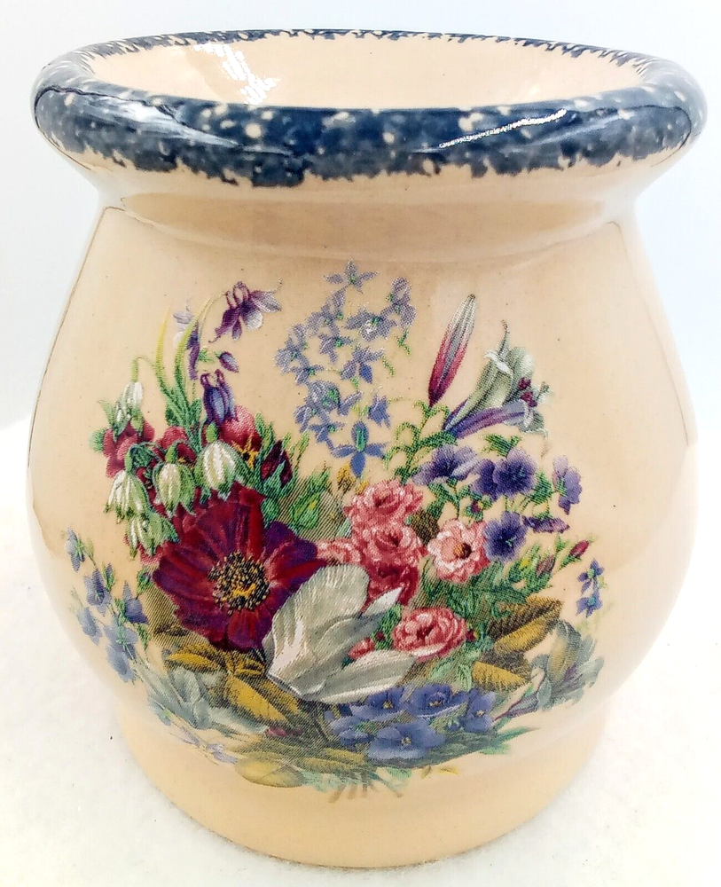 Floral Splendor Stoneware Candle Melt Warmer 4x3.5 Home Garden Decor