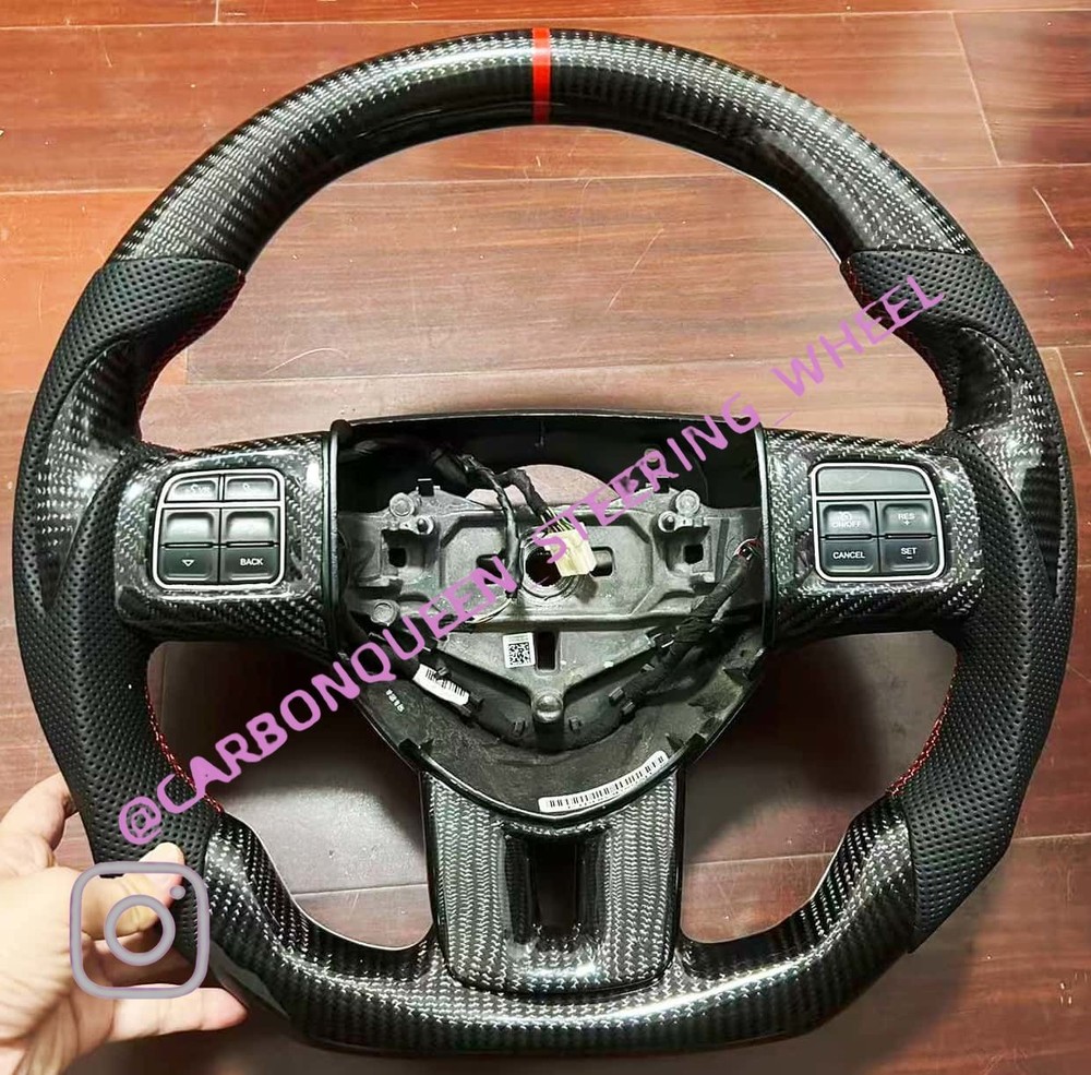 REAL CARBON FIBER Steering Wheel FOR Dodge Charger Challenger  2011-2014YEARS