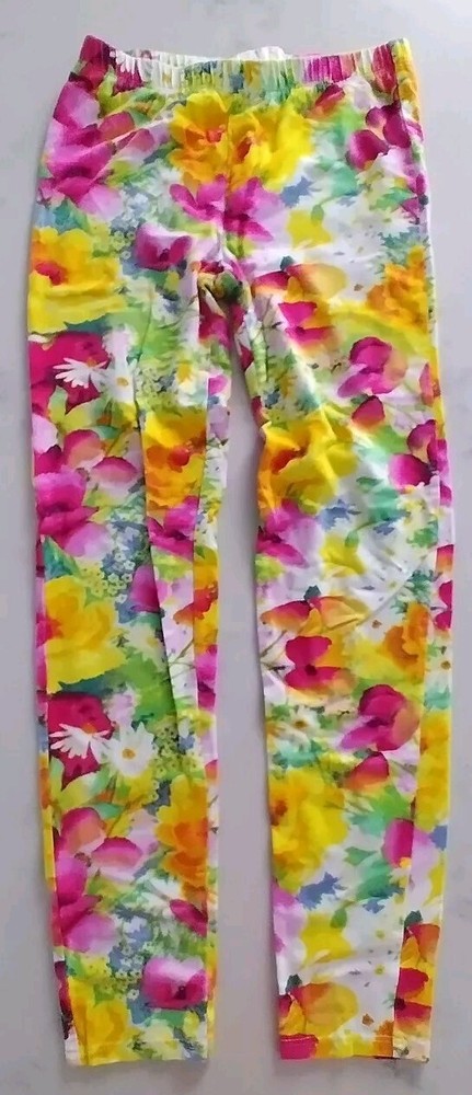 Gap Kids Gap For Good Girls White Floral Leggings Size XL 12