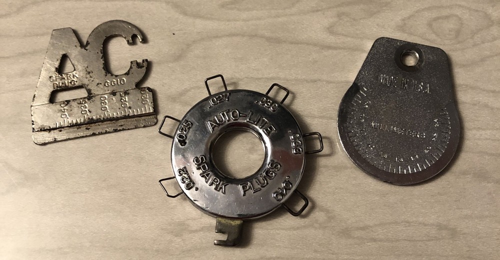 Vintage Lot of 3 Spark Plug Gap Tools Wrenches Gauges
