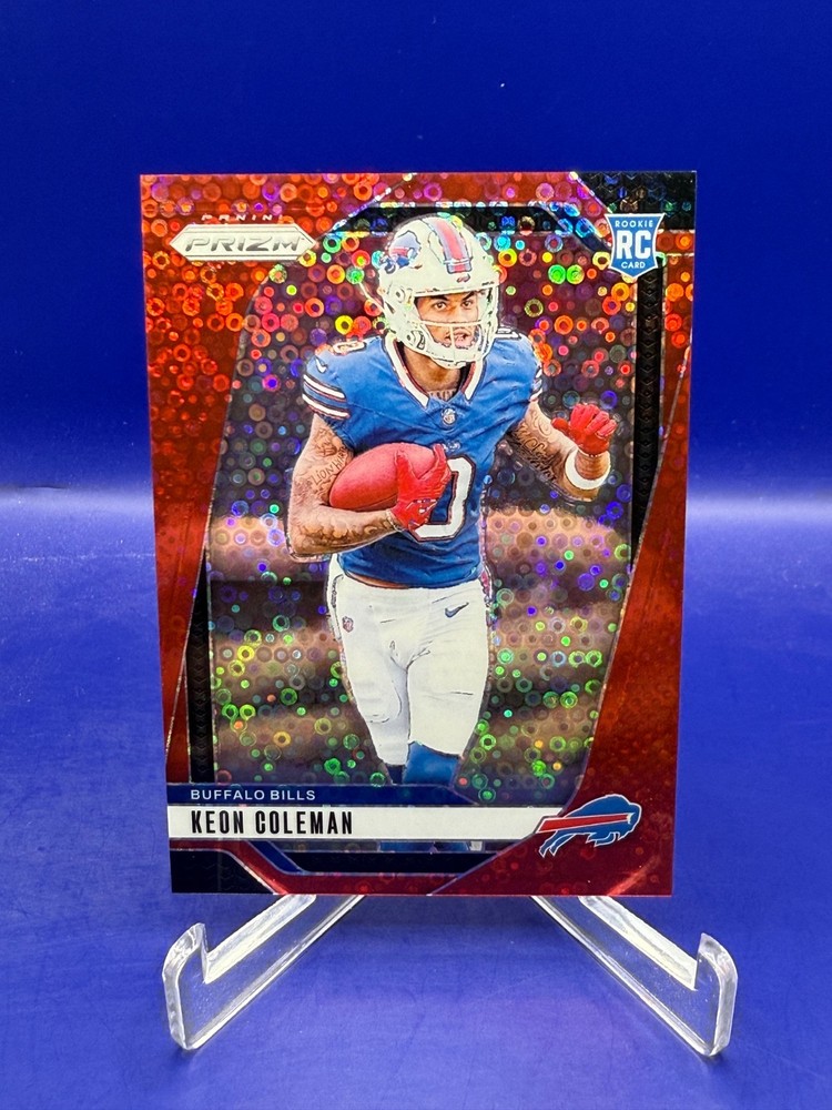 2024 Panini Prizm - Rookie Keon Coleman /75 Red No Huddle Prizm #362 (RC)