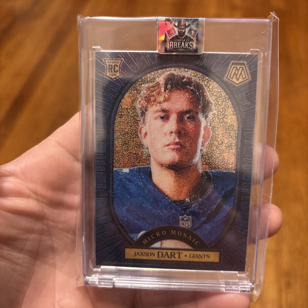 2025 Panini Mosaic Jaxson Dart Micro Mosaic Case Hit!! New York Giants! RC #6