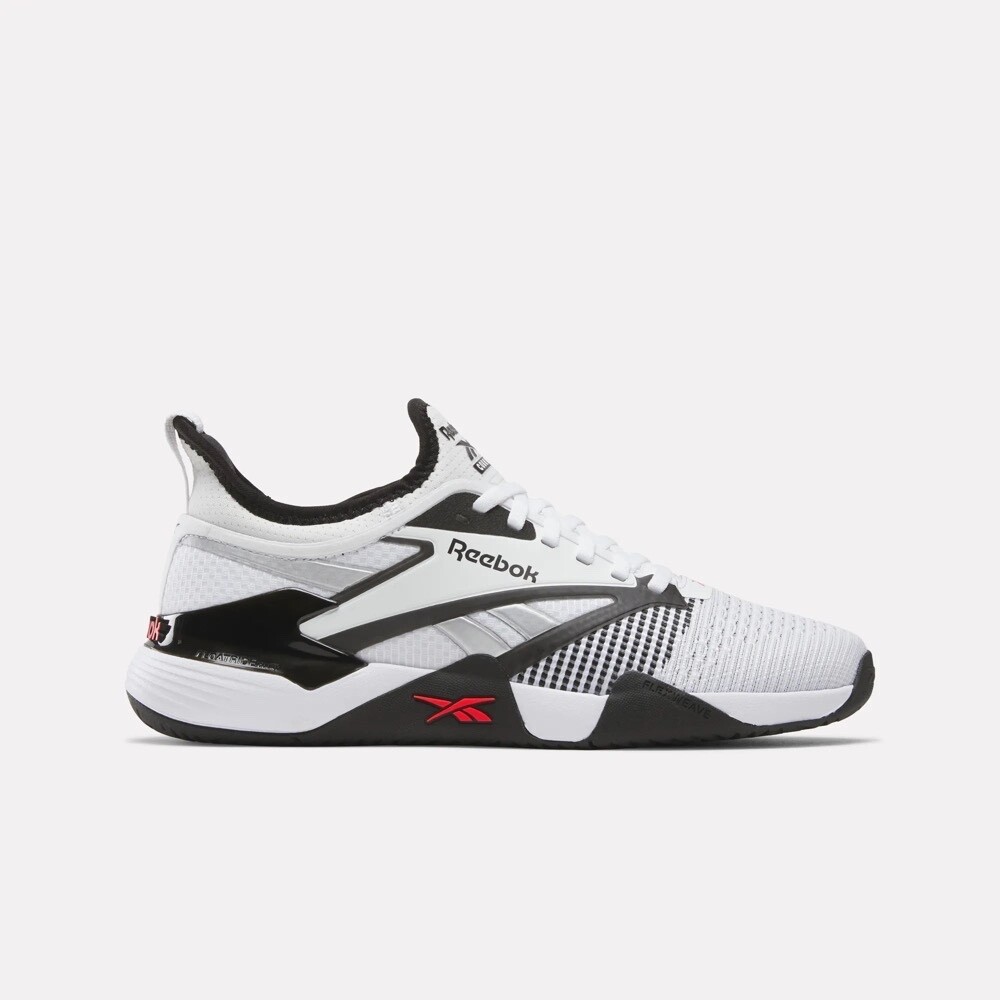 Men's Reebok Nano Court Tennis & Pickleball Sneakers in White Black Red