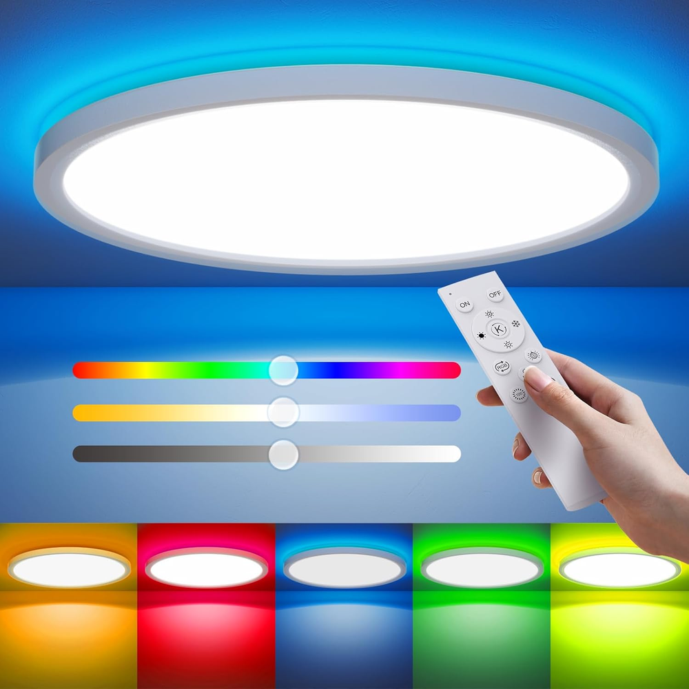 Smart Ceiling LED Lights 15.8 Inch, 36W 3600LM Ceiling Lights with Remote 2700-6