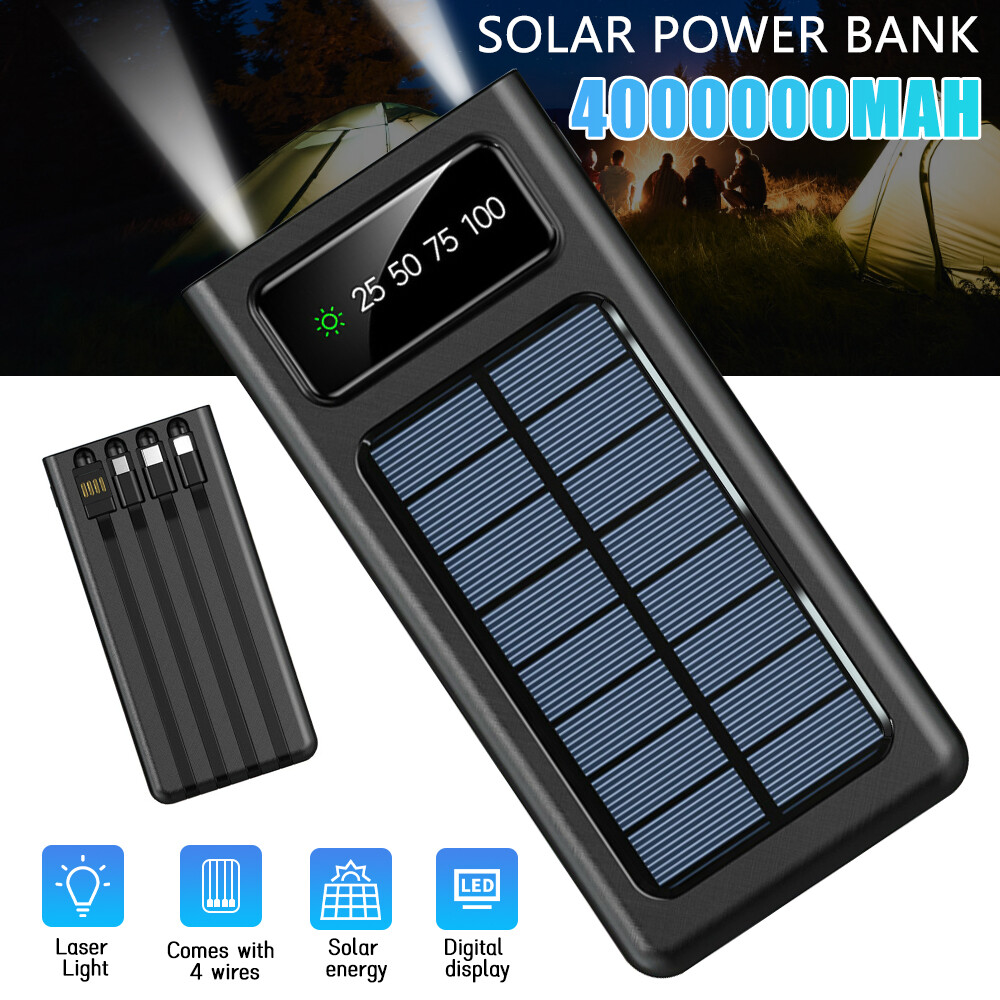 Banco de energía solar cargador portátil Super 4000000 mAh 4 USB para teléfono celular 1-4 piezas