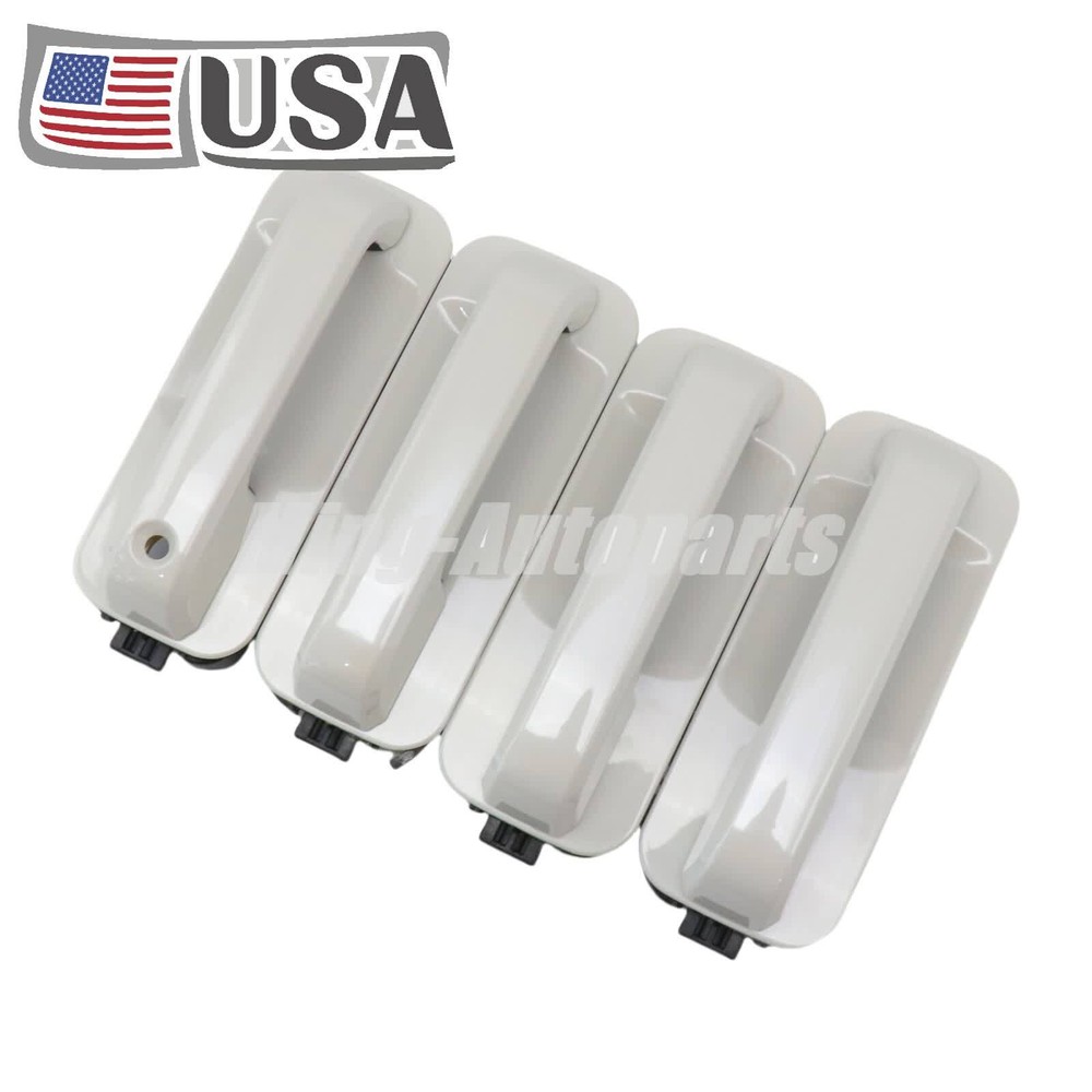 Oxford White Door Handles Front and Rear Set 4Pcs For 17-22 Ford Super Duty F250