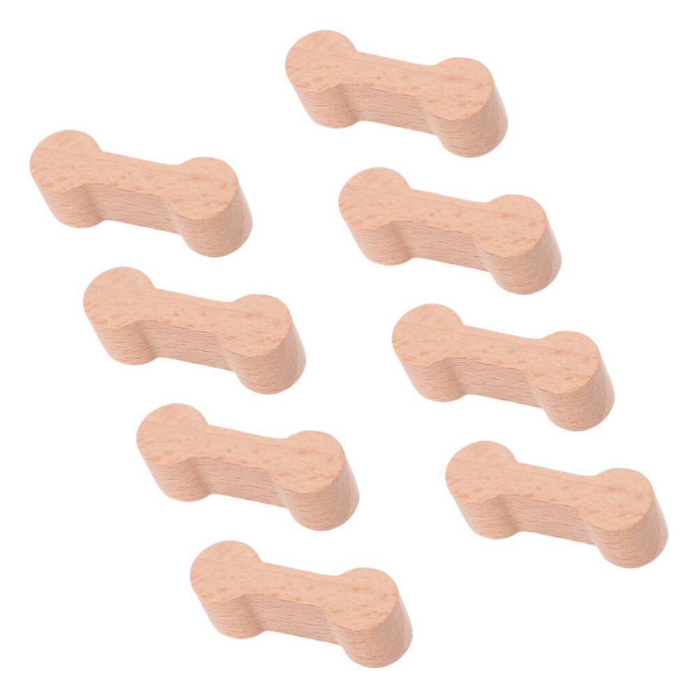 8-Piece Wooden Train Track Connectors for Kids DIY Railway Set