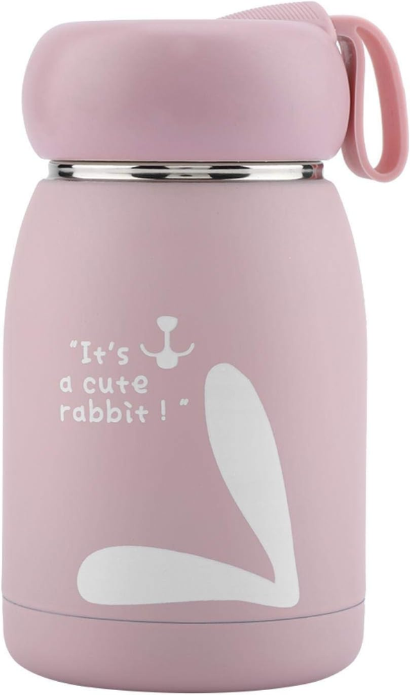 320Ml Stainless Steel Thermos, Vacuum Cup Insulated Coffee Bottle with Rabbit Pa