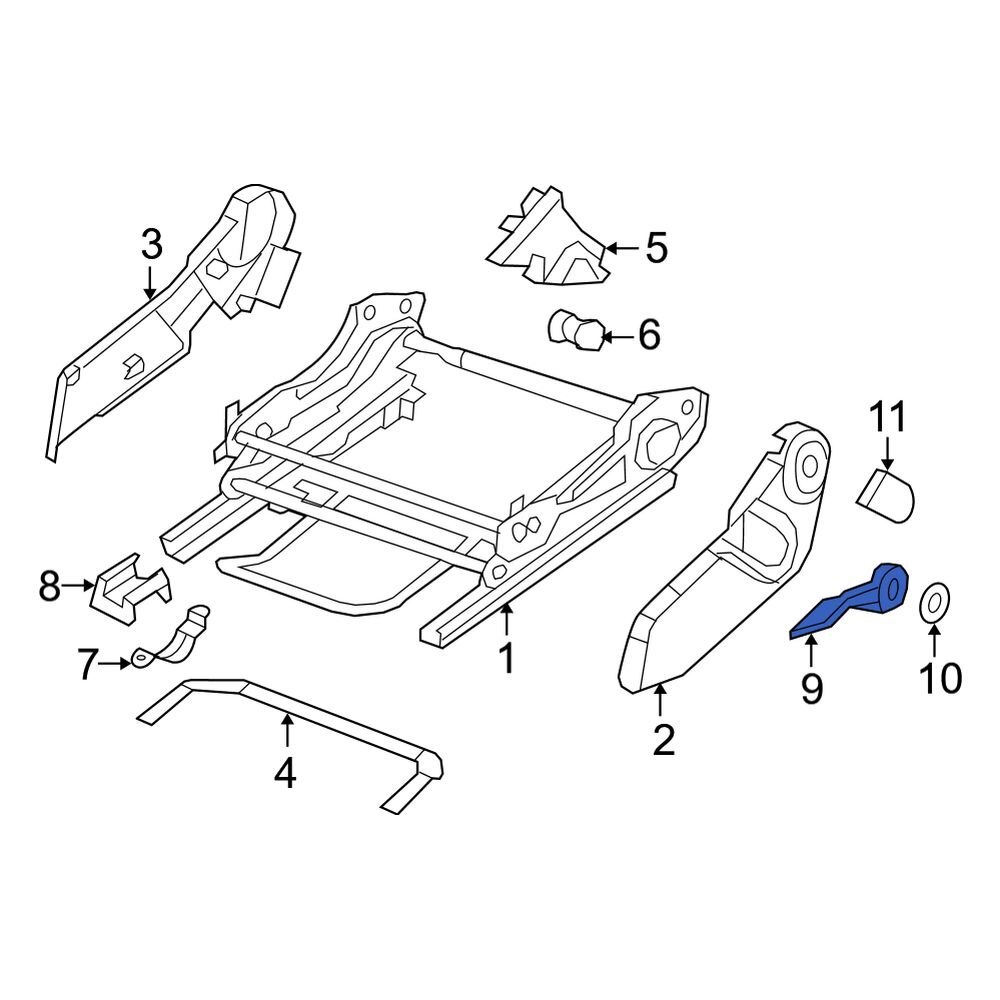 For Jeep Patriot 15-17 Jeep Front Left Seat Back Recliner Adjustment Handle