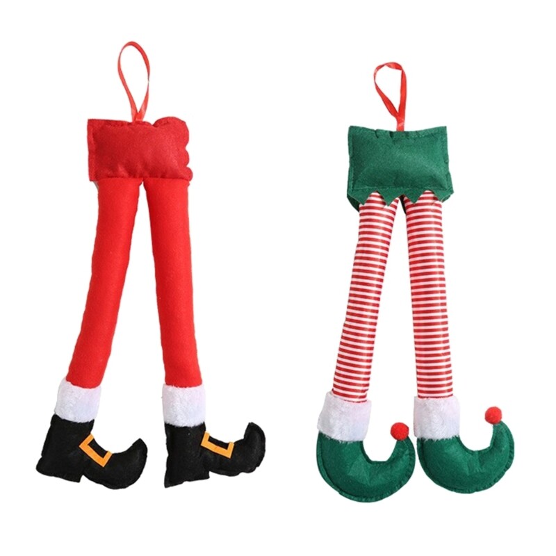 Festive Santa Legs Christmas Tree Ornament Party Decor