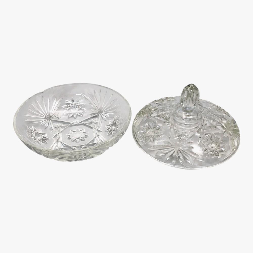 8-Inch Elegant Crystal Candy Dish for Display & Serving