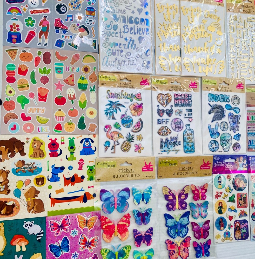 300+ Stickers Flowers Butterflies Spring Summer Inspired Themes Colorful Seasons